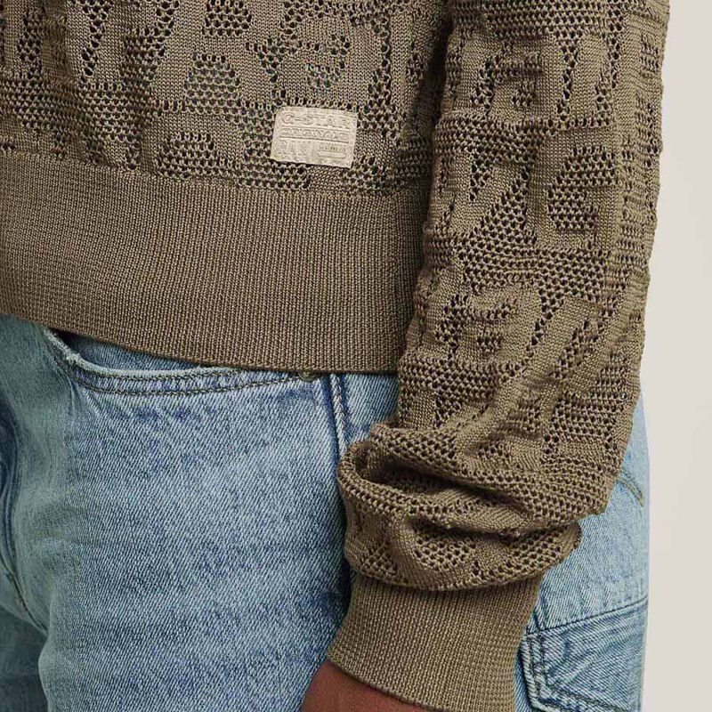 G-Star Pointelle Lightweight Knitted Sweater image number 2